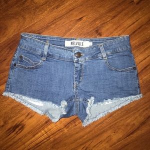 Brandy Melville Low Rise Denim Shorts Medium Wash